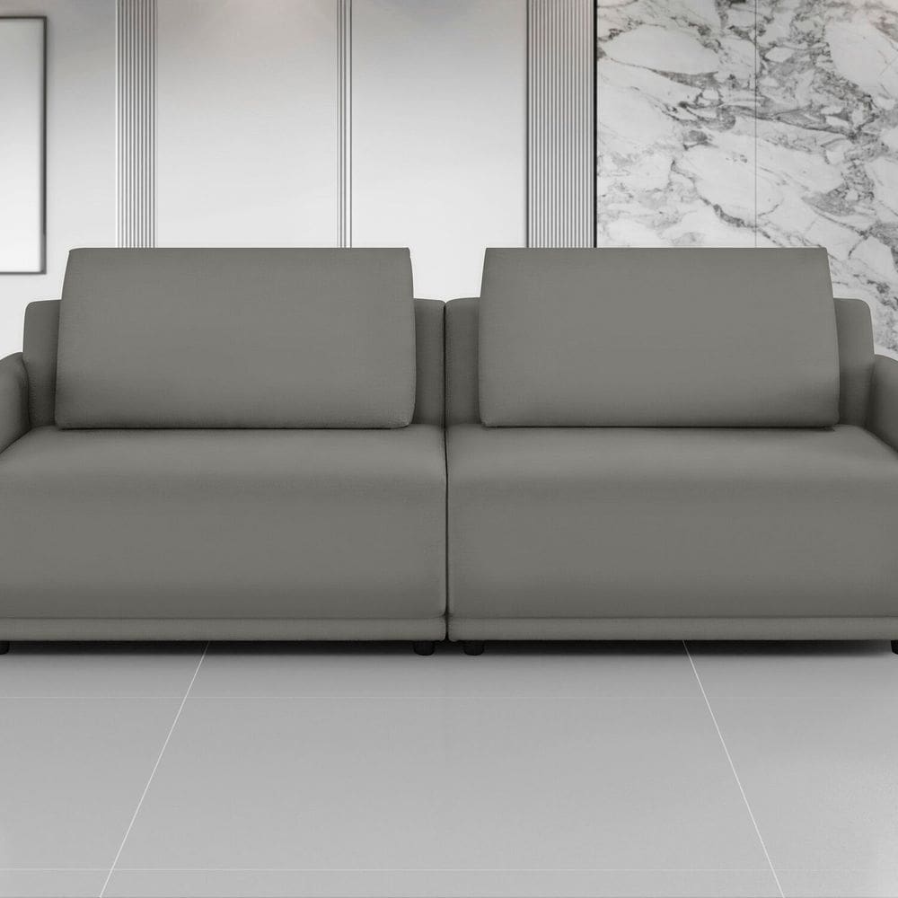 Sofá 2 Lugares 280 Cm Apolo Veludo Cinza