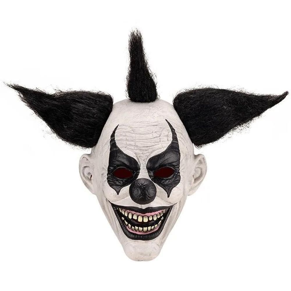 Máscara Látex Palhaço Cabelo Espetado Terror Halloween