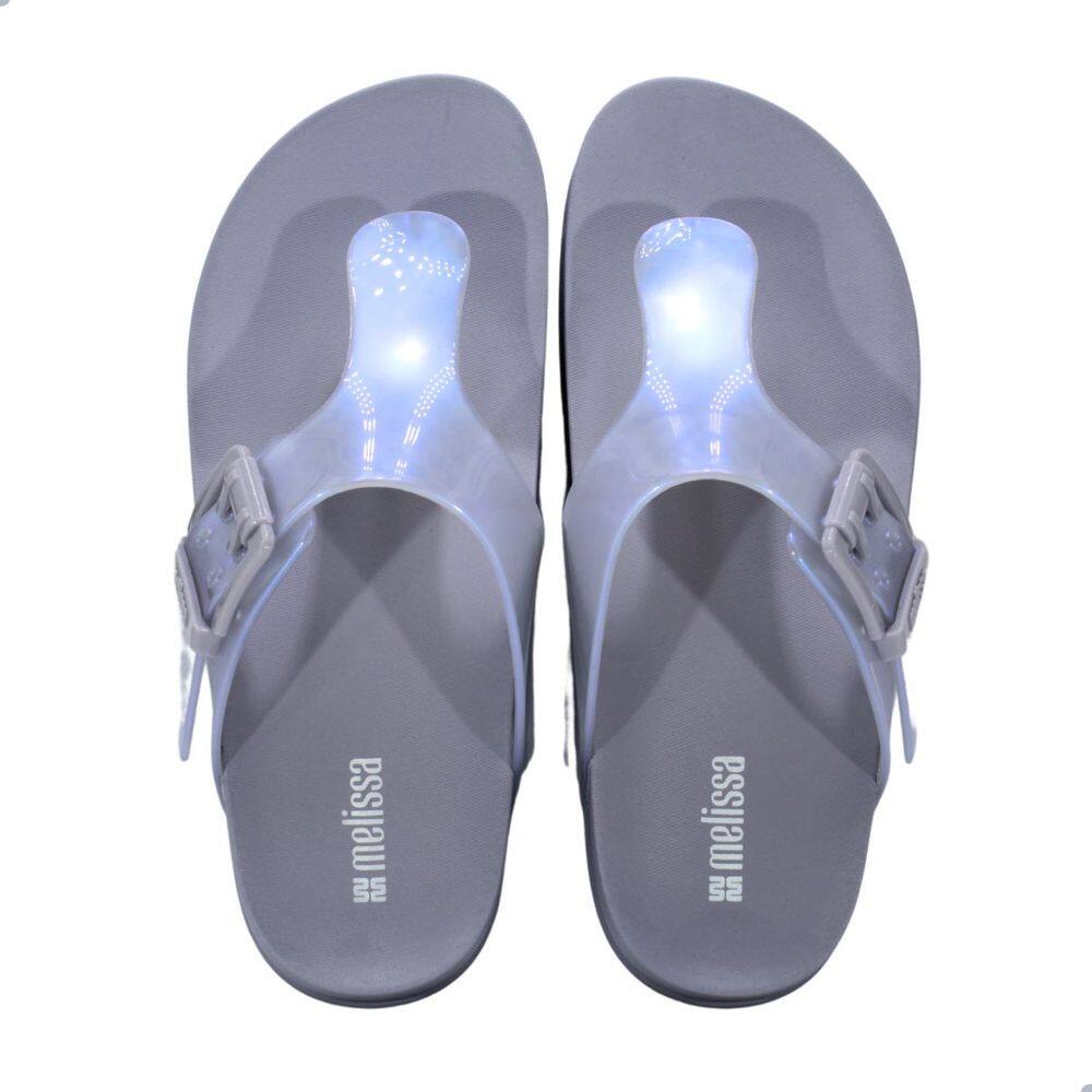 Tamanco Melissa Cozy Flip Flop Adulto Cinza/Azul Perolado