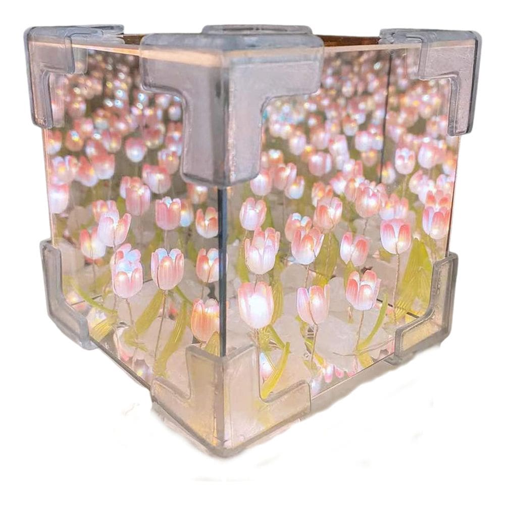 Lâmpada de espelho de luz noturna Tulip Garden DIY 12cm