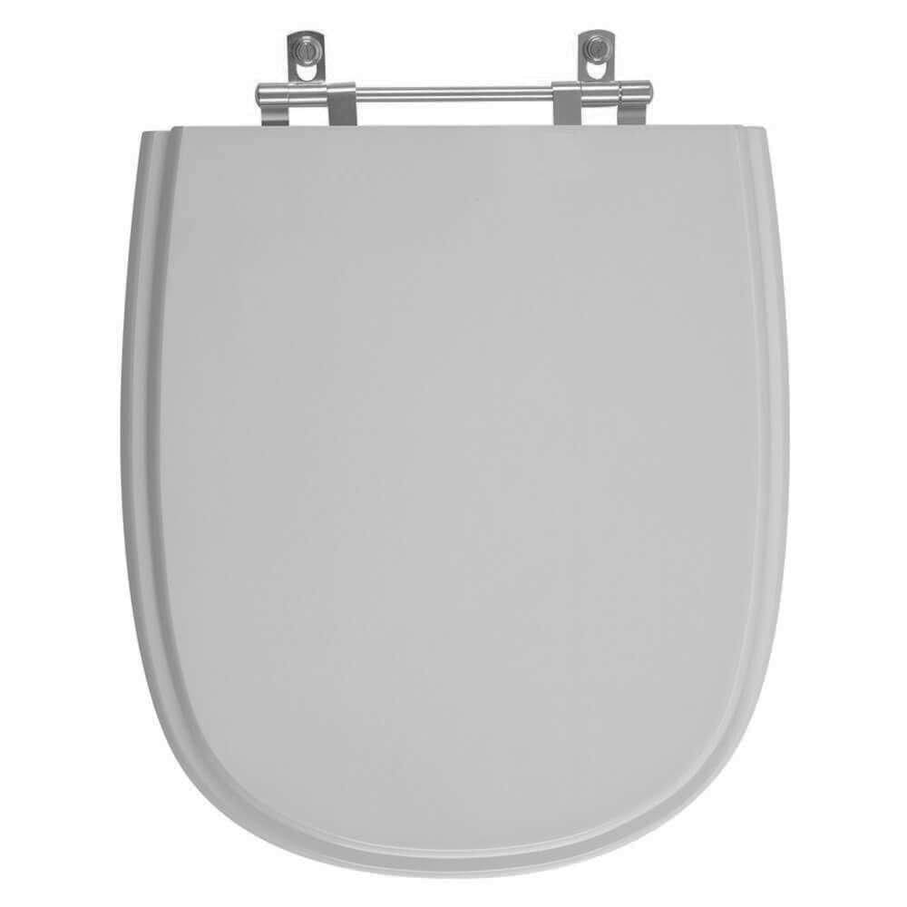 Assento Sanitário Laqueado Donna Cinza Claro para louça Santamarina