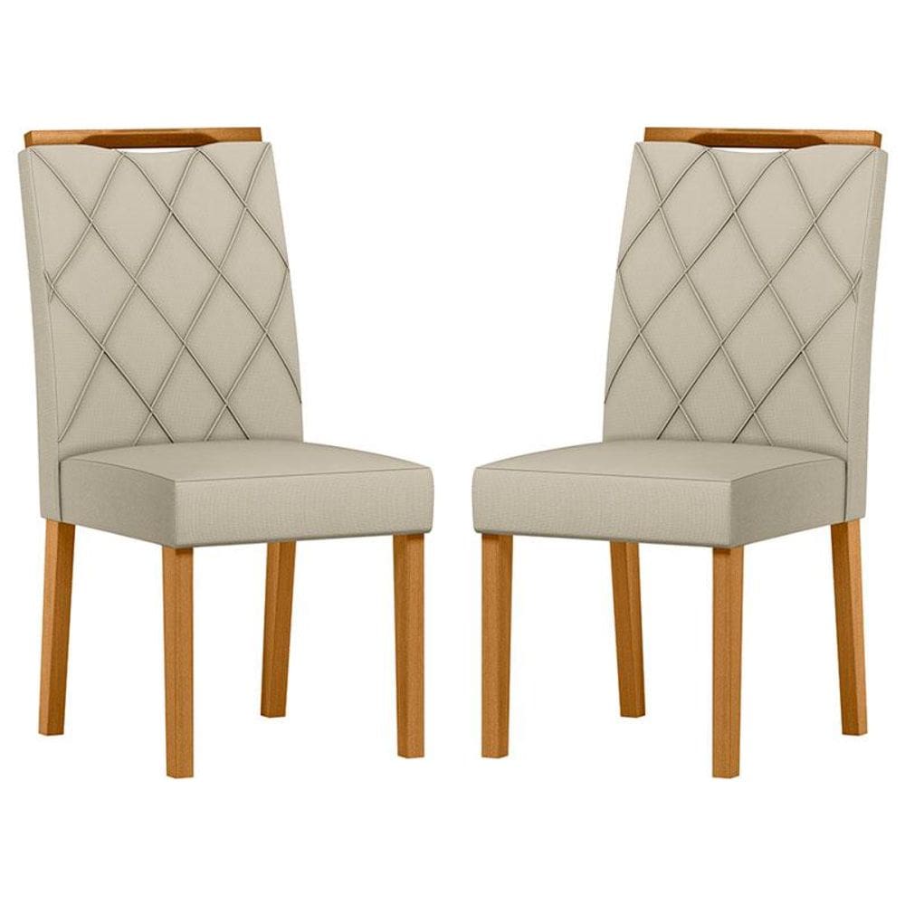 Cadeira para Mesa de jantar Sarah Kit 2 Peças Ype Veludo Nude – New Ceval
