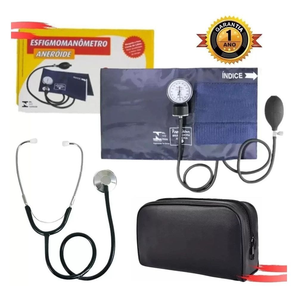 Esfigmomanometro Extra Grande Braçadeira 35 X 51 Cm + Esteto
