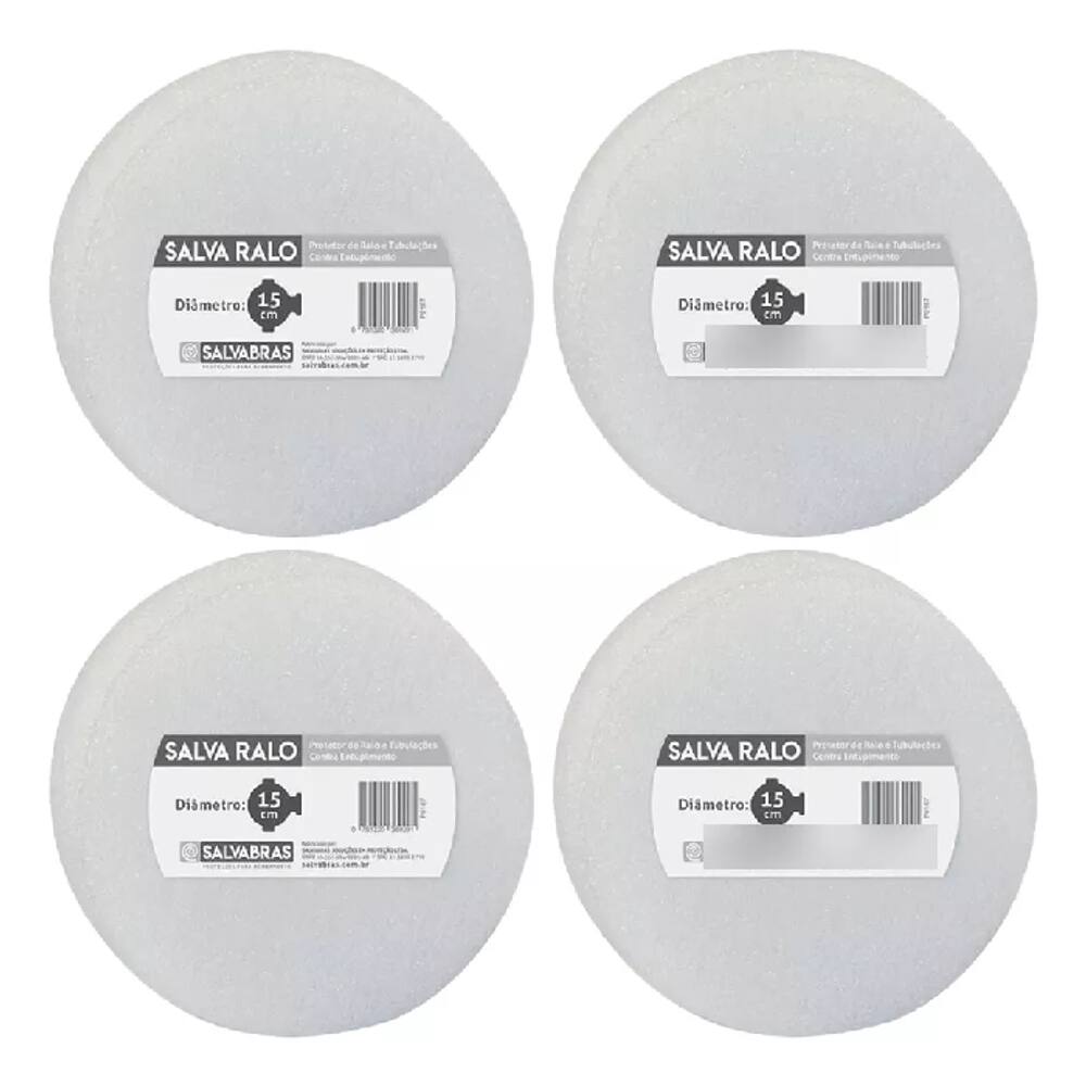 Salva Ralo Protetor Para Tubulação 15cm Salvabras 4 Unidades