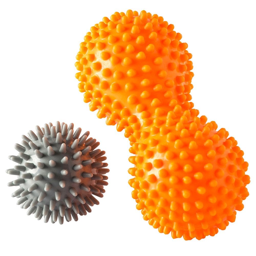 Kit com Rolo e Bola de Massagem Automassagem Alivia Tensões Musculares Vollo