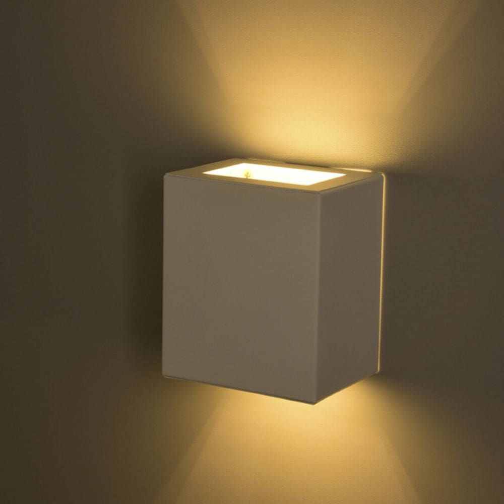 Arandela com 2 Vidros Facho Aberto para Lâmpada Halógena 60W 90x84x112mm - Cinza