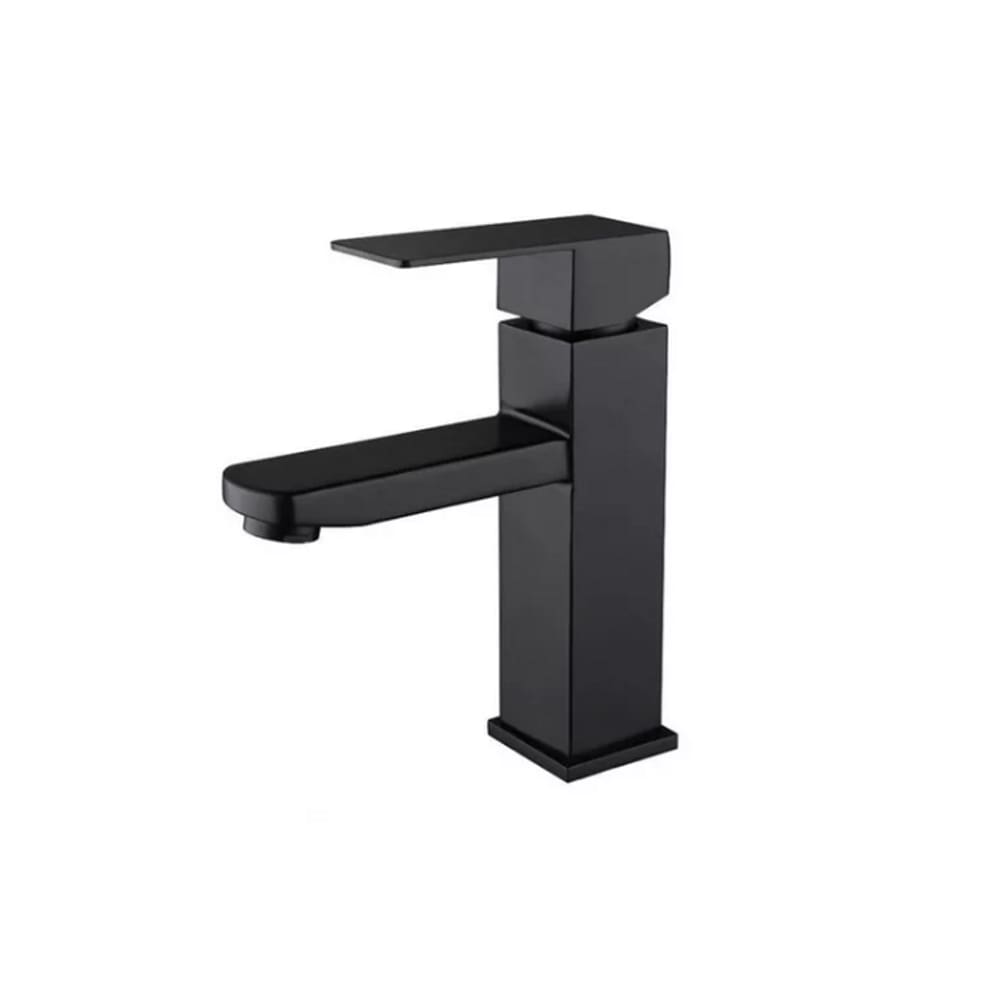 Torneira Misturador Monocomando Banheiro Lavabo Aço Inox 304 Preta Brinovar