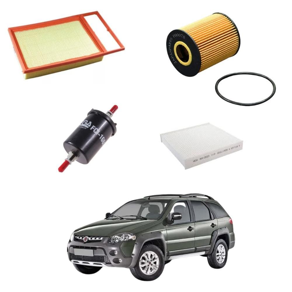 Kit Filtros Óleo Fiat Palio Wekend 2012 A 2017 WKL124 Wega
