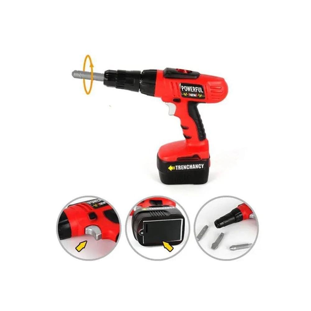 Kit Ferramenta Infantil Brinquedo Furadeira Parafusadeira