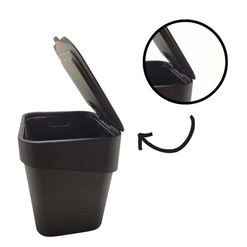 Lixeira 2,5L C Tampa Porta Detergente 500 Ml +Rodinho De Pia