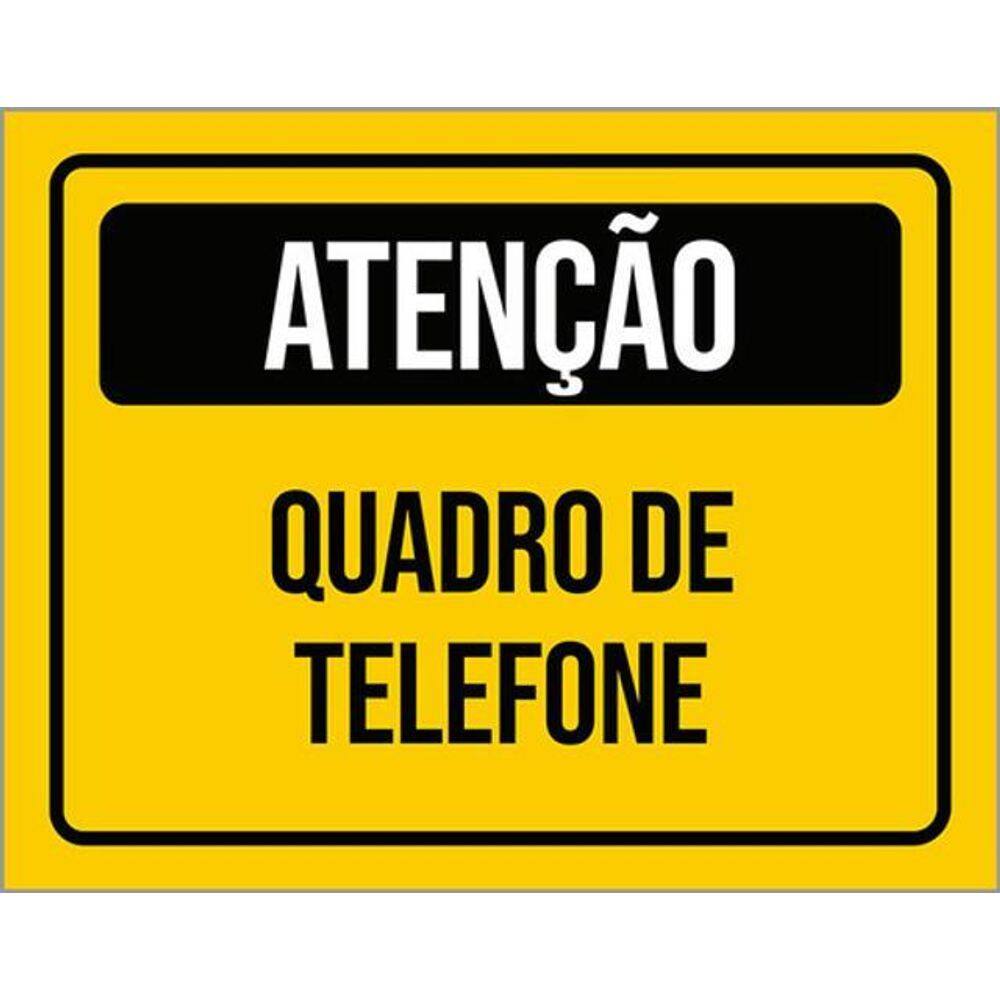 Kit 3 Placas De Atenção Quadro De Telefone 36X46