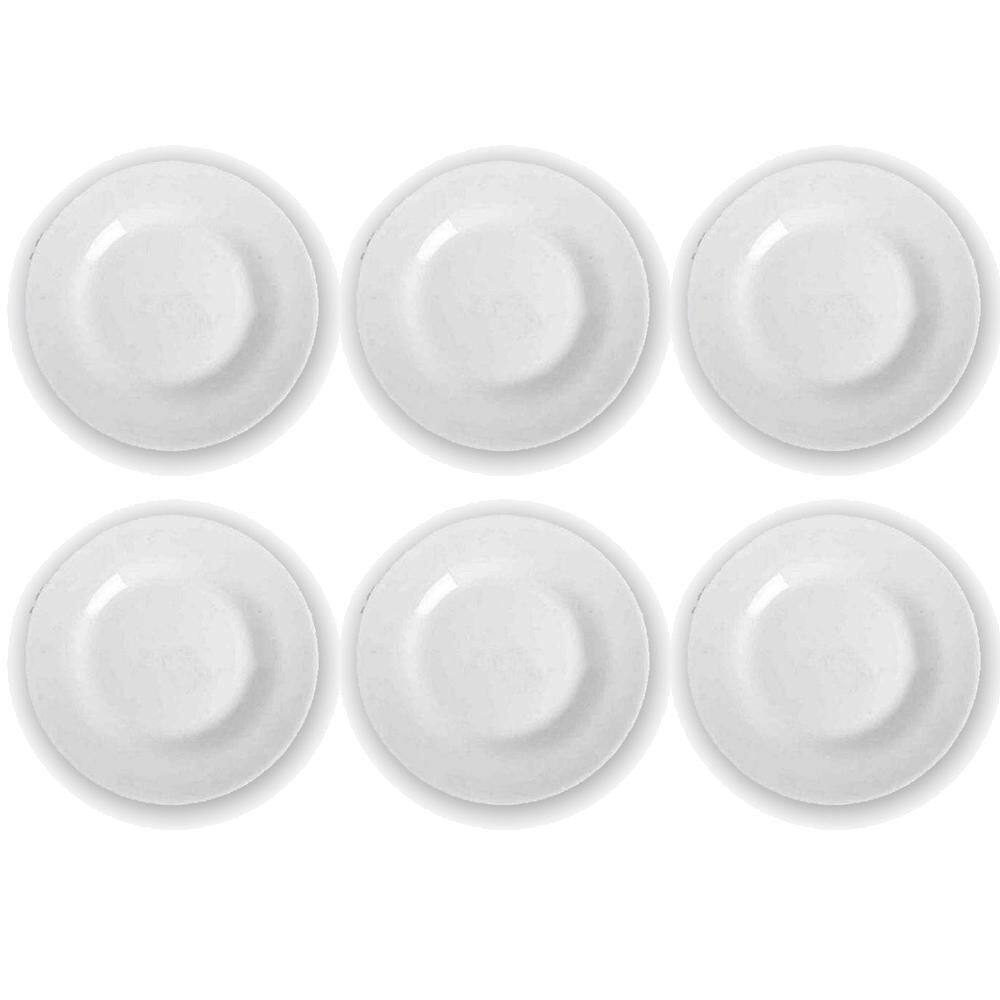 Kit 12 Prato Opaline Menu Sobremesa Redondo Duralex Vidro