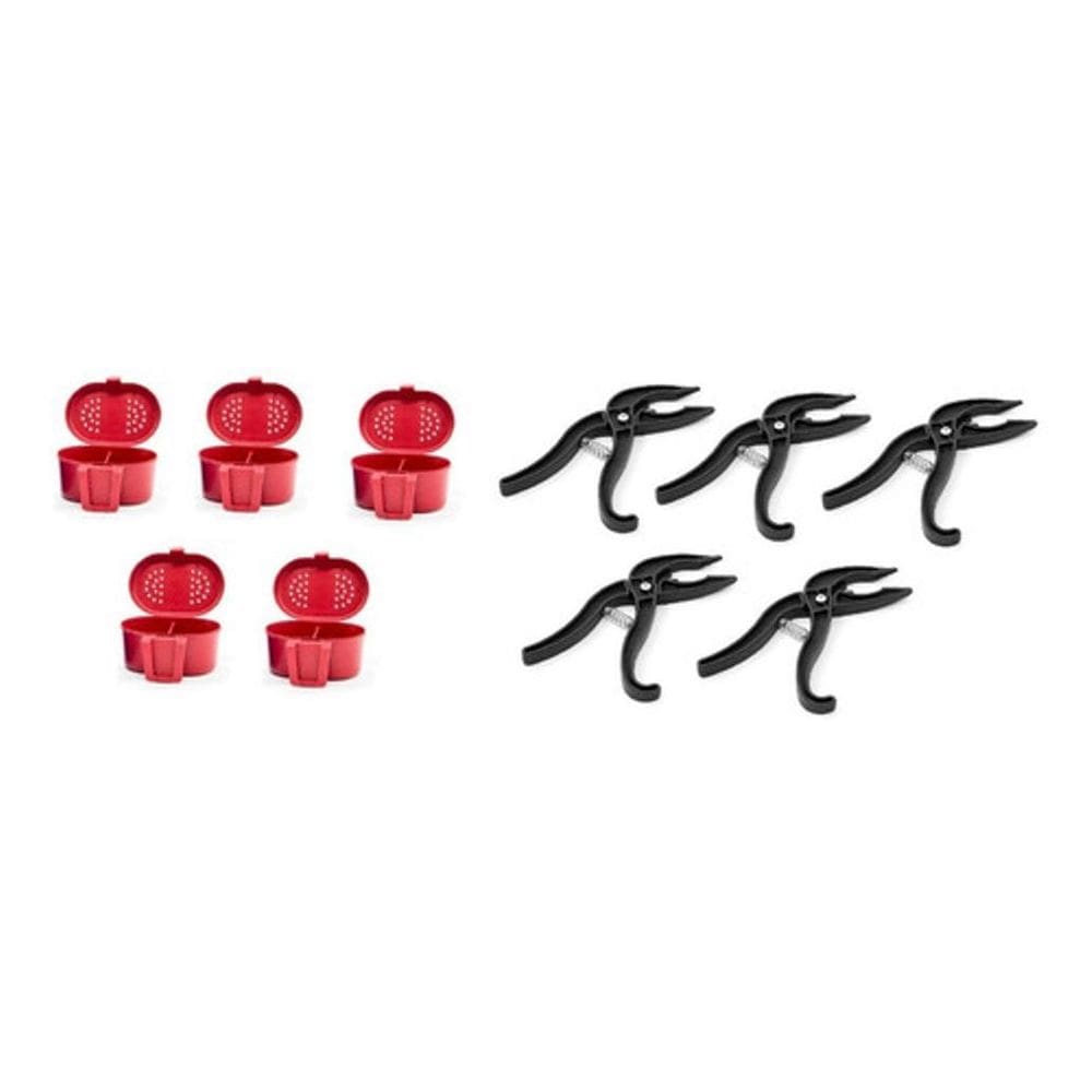 Kit Pesca 5 Alicate Pega Peixe Mais 5 Porta Iscas Barato