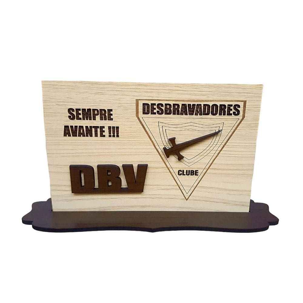 Placa Decorativa Desbravador Para Mesa