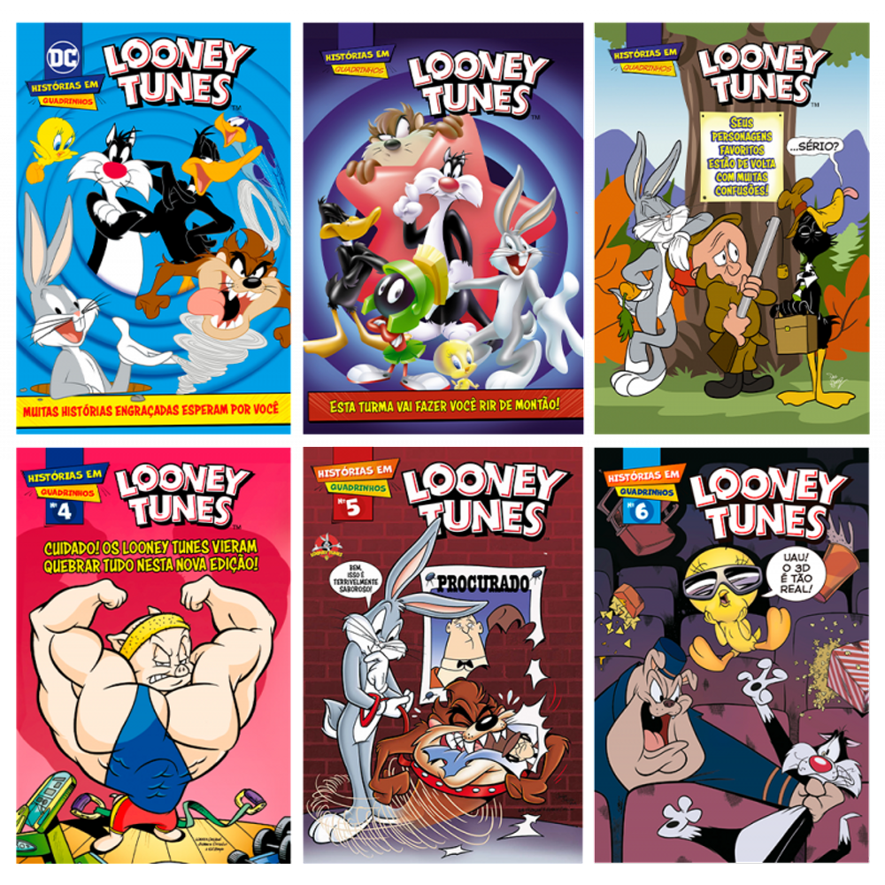 Combo Quadrinhos Looney Tunes - Kit com 6 Quadrinhos