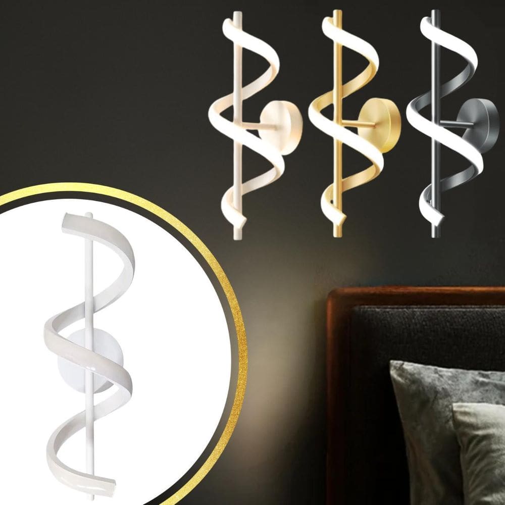 Luminária Arandela Led 24 Watts 40X13Cm Espiral Ondulado