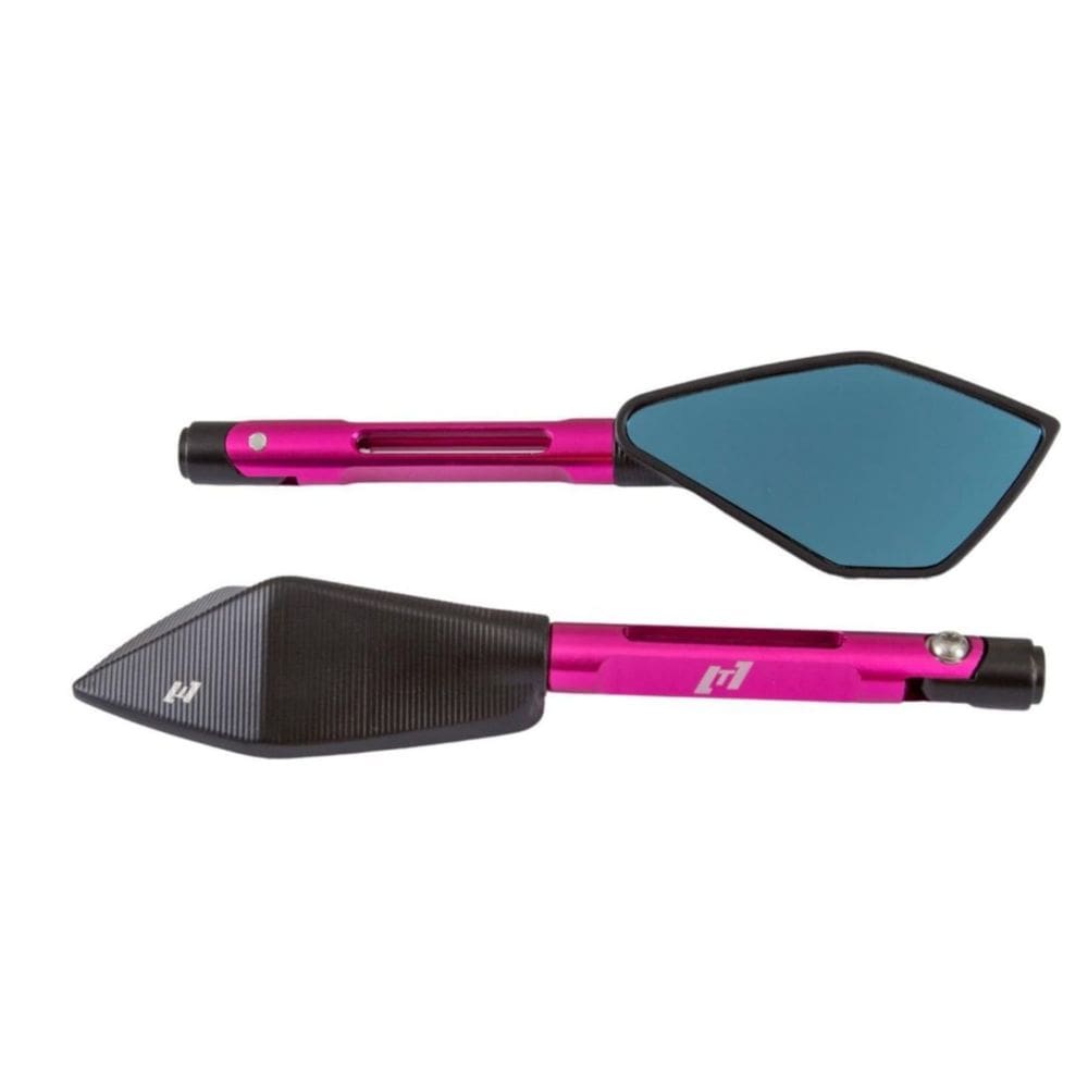 Retrovisor Esportivo Tipo Rizoma Rosa 100% Metal Universal