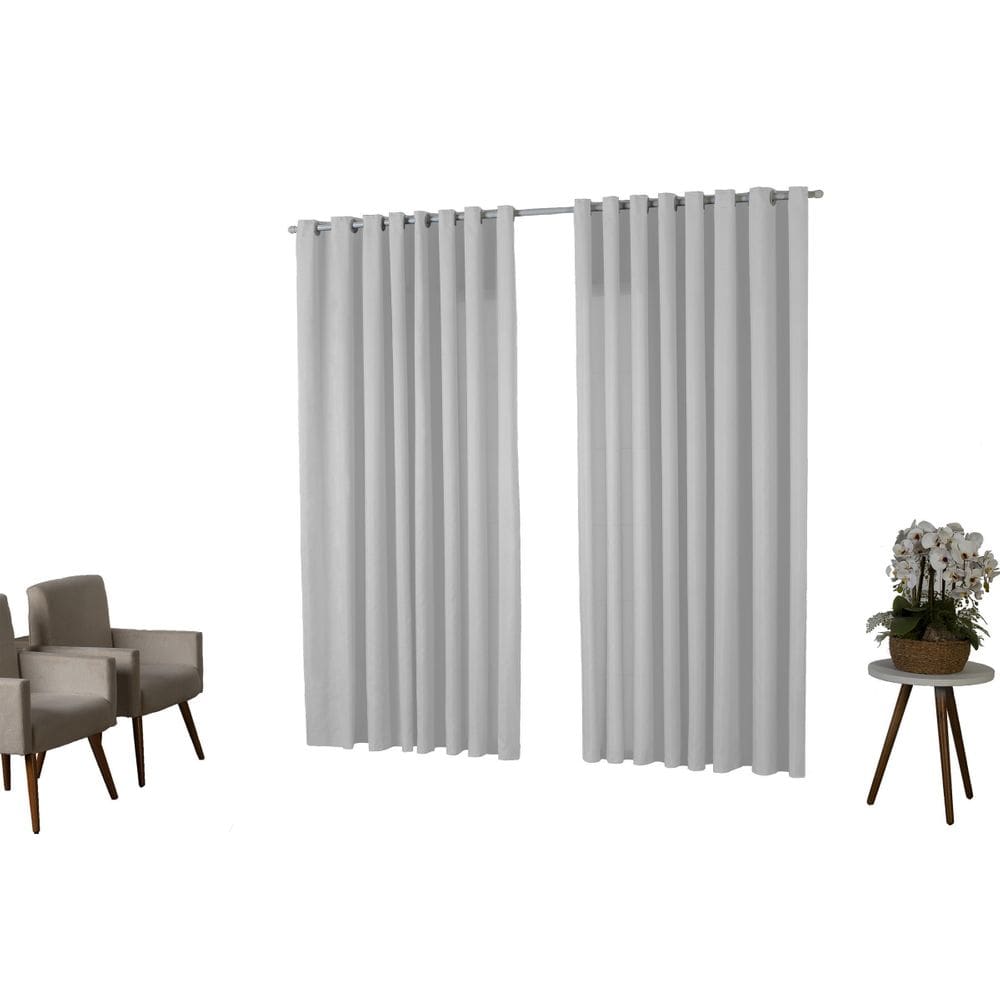 Cortina Oxford 3,00X2,50 Sala Quarto Porta Branco