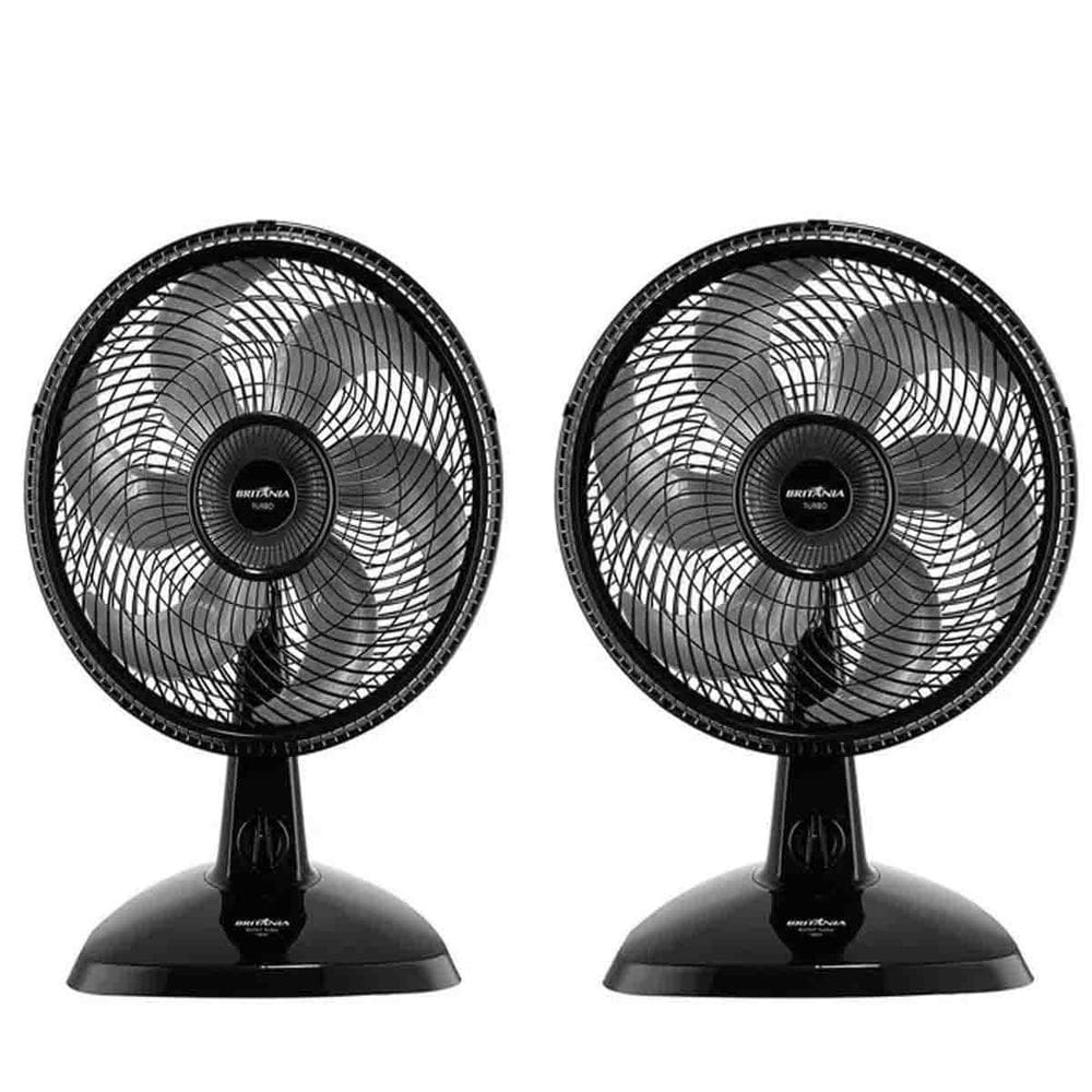Kit 2 Ventilador De Mesa Britânia Bvt47 Turbo 140W 127V