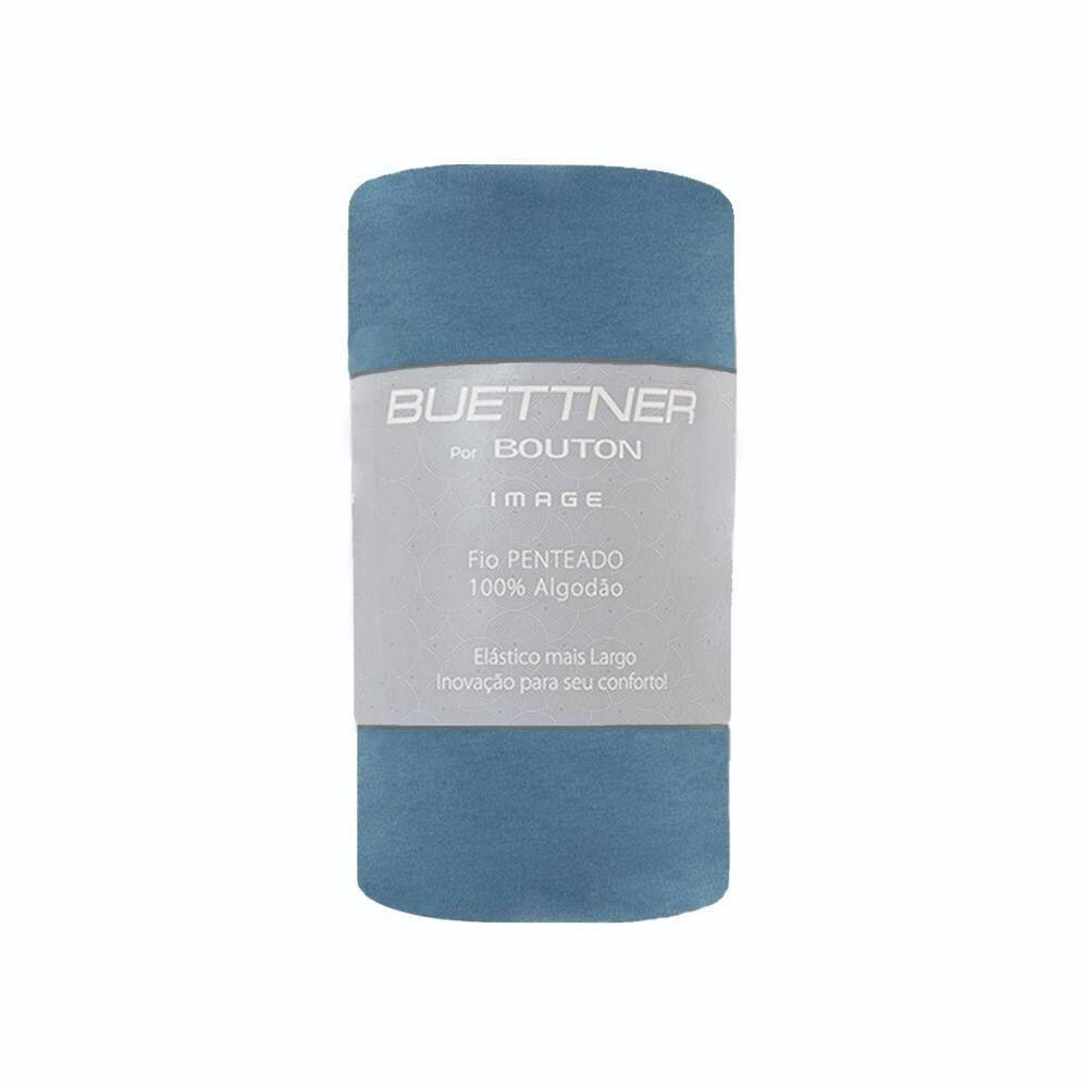 Lençol Avulso Solteiro Buettner Malha Azul Marinho