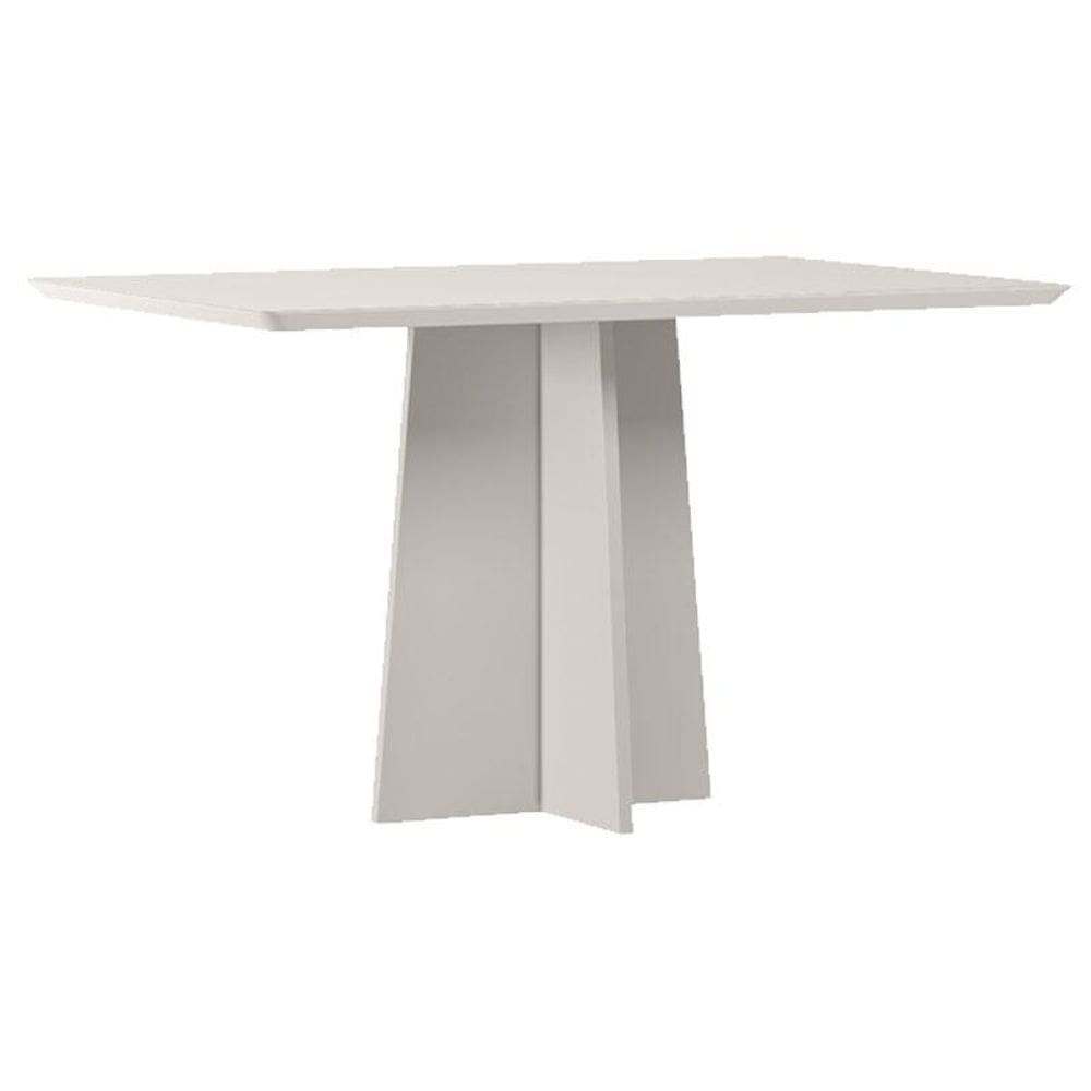 Mesa de Jantar Anitta 135X90 cm com Vidro Off White – New Ceval