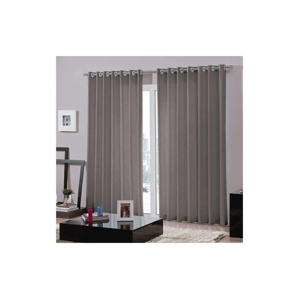 Cortina Bella Janela 540x250 cm Duo Bellini Corta Luz Taupe