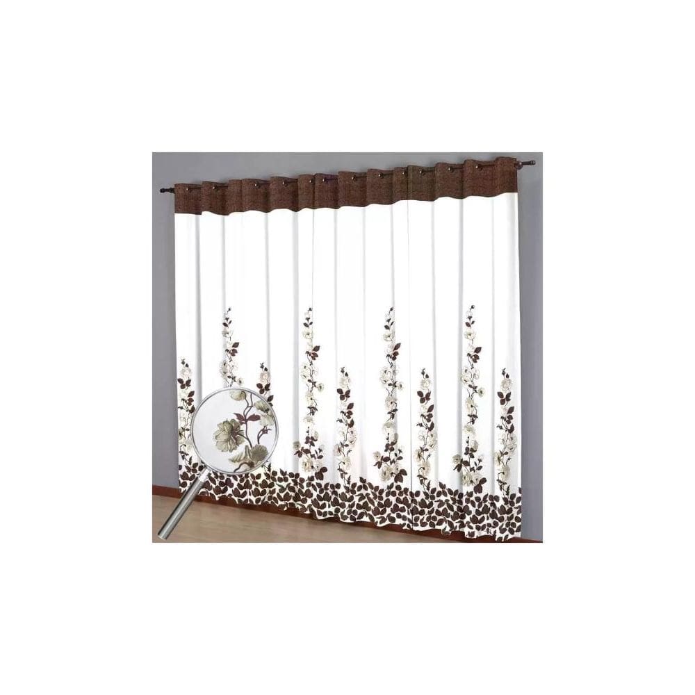 Cortina para Varão Sultan 300x240 cm Realce Premium Painel Valência Marrom e Bege