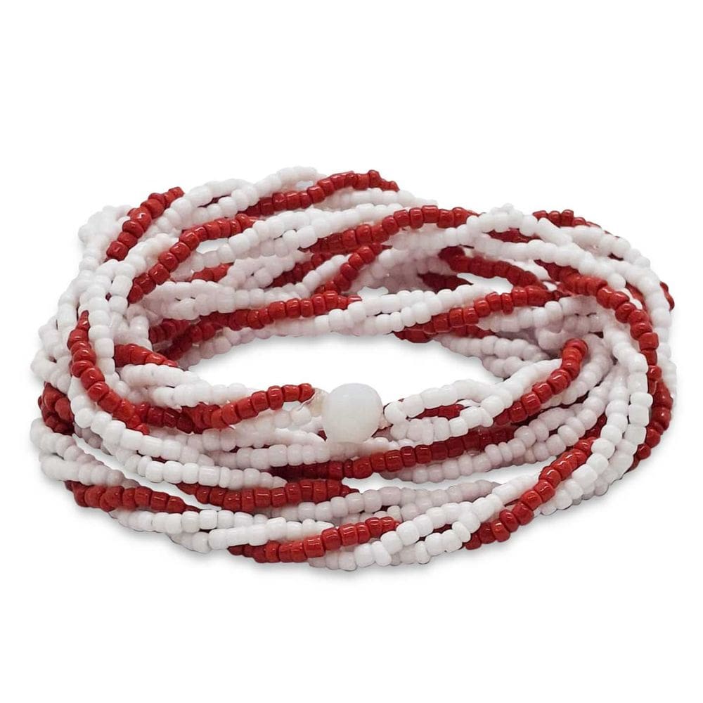 Guia 3 fios Zé Pilintra Vermelha e Branca Proteção 60 cm