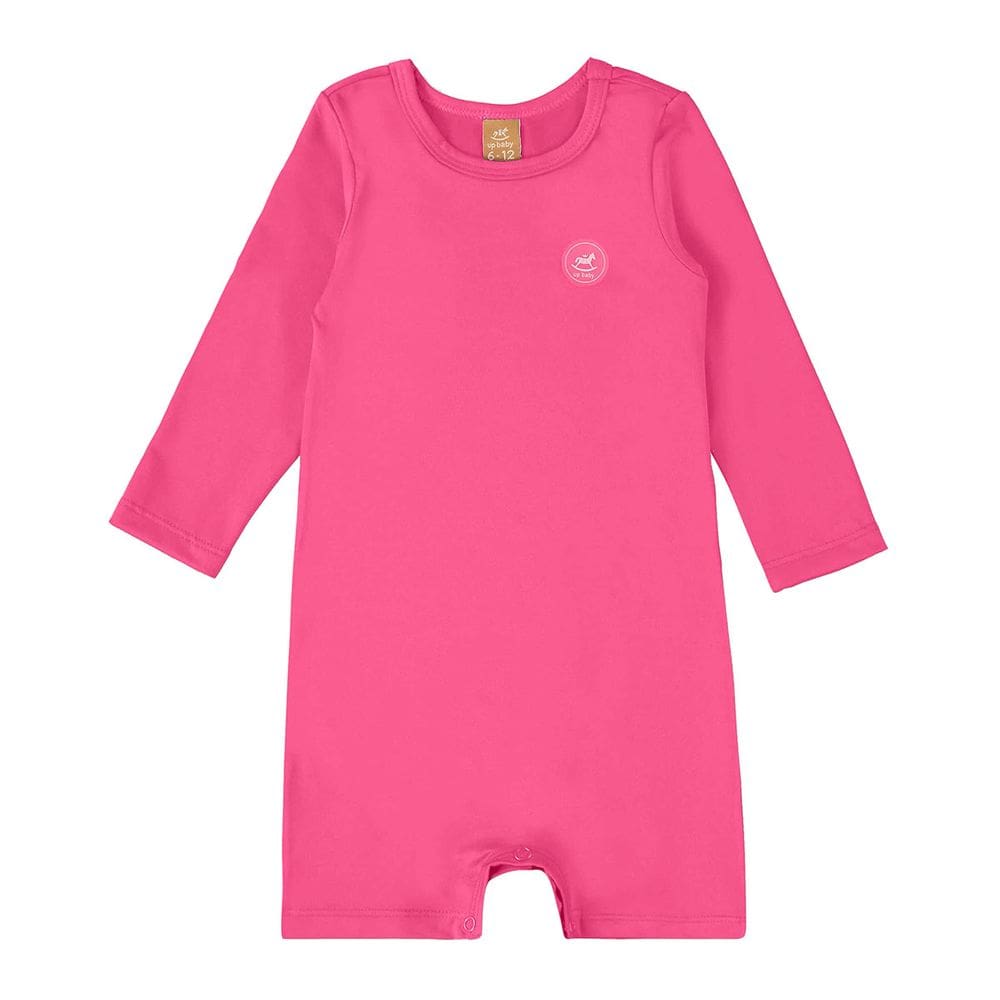 Macaquinho Praia Infantil Proteção UV Pink Neon Up Baby