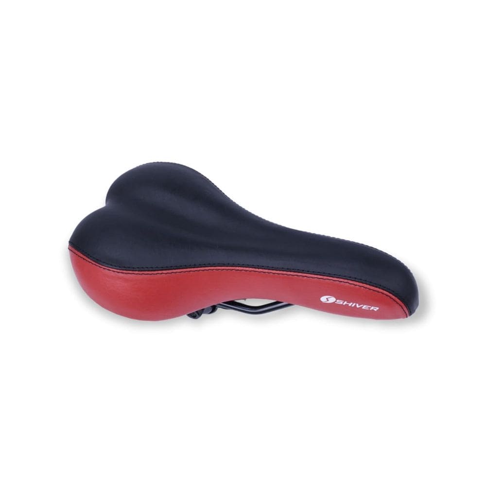 Selim Mtb Costurado Conforto Preto E Vermelho
