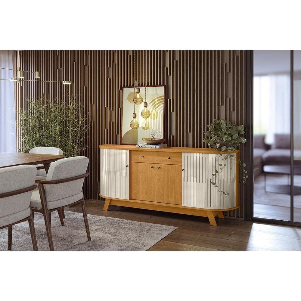 Aparador Buffet Mônaco - Cinamomo/Off White - Madetec