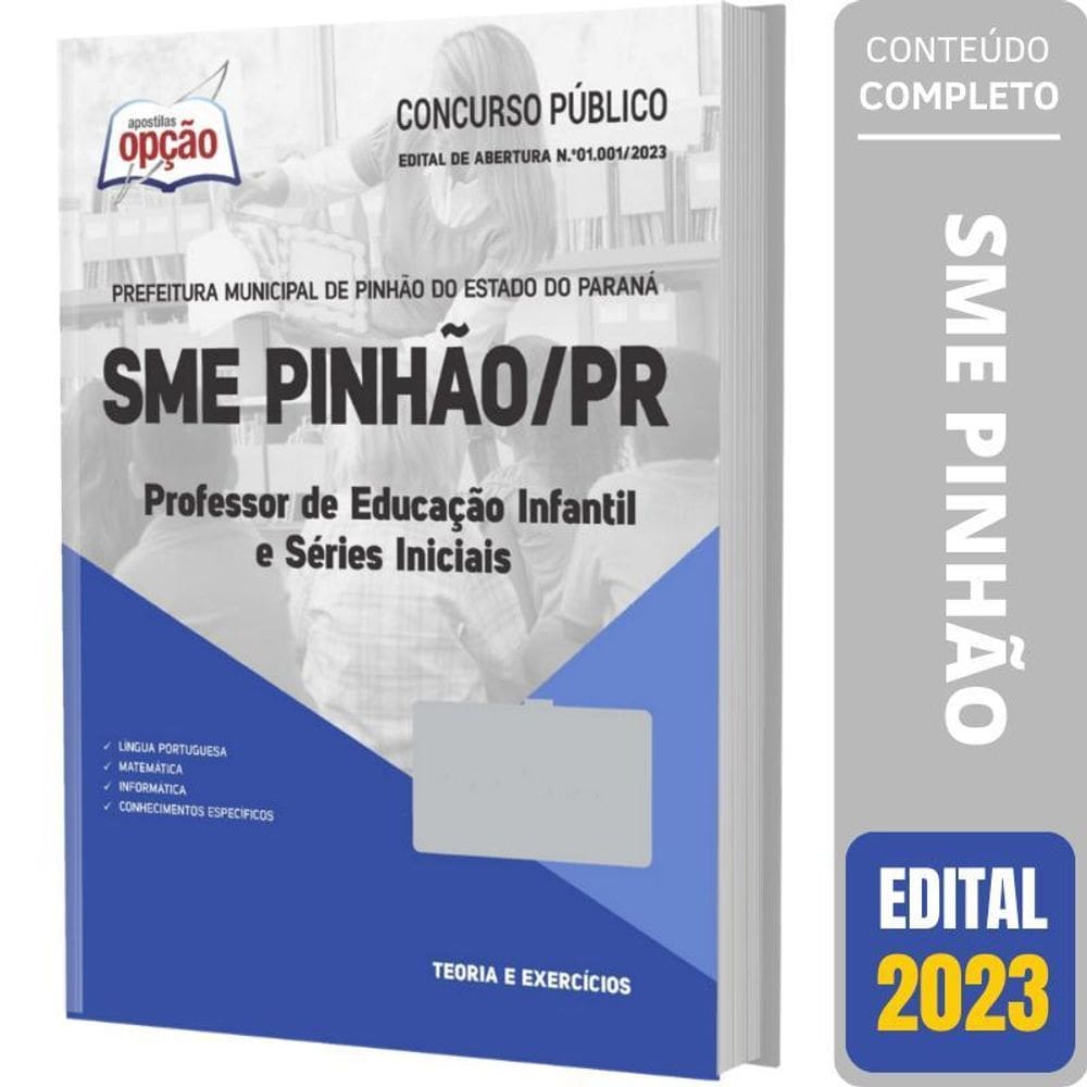 Apostila Sme Pinhão Pr 2023 - Professor De Educação Infantil