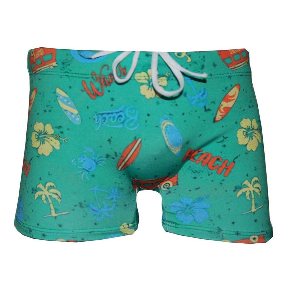 Sunga Boxer Infantil Praia Menino Uv50 Piscina Natação Surf