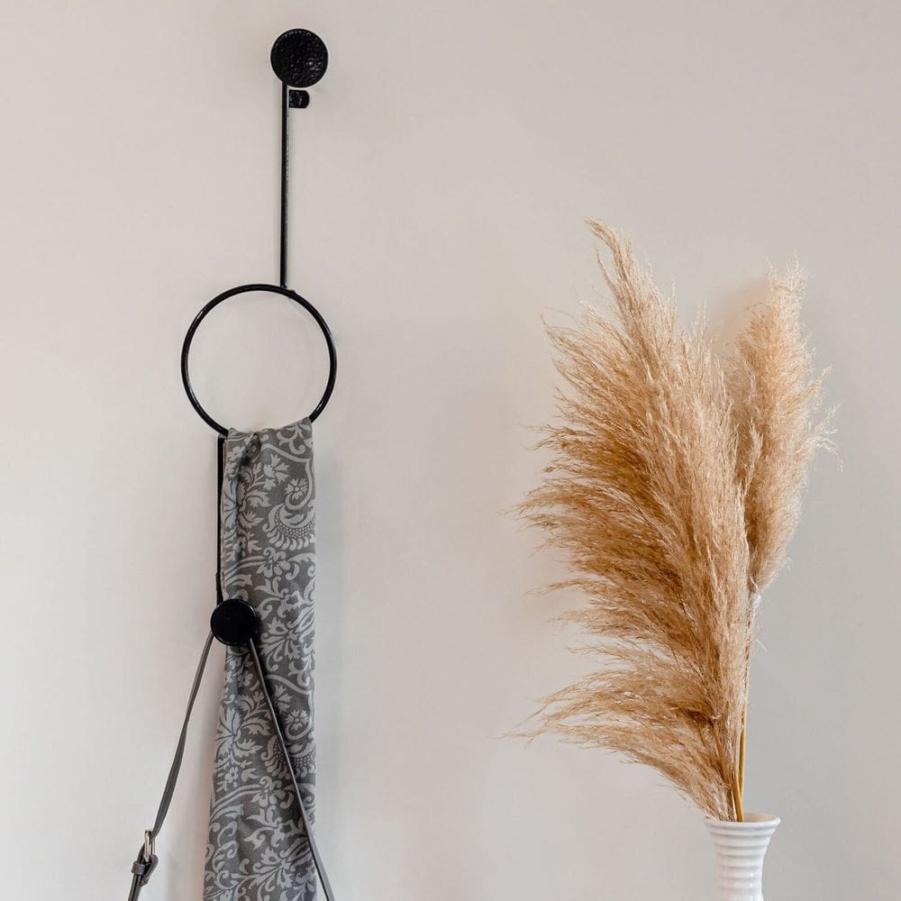 Gancho Decorativo Slim Vertical para Pendurar Xícaras Preto