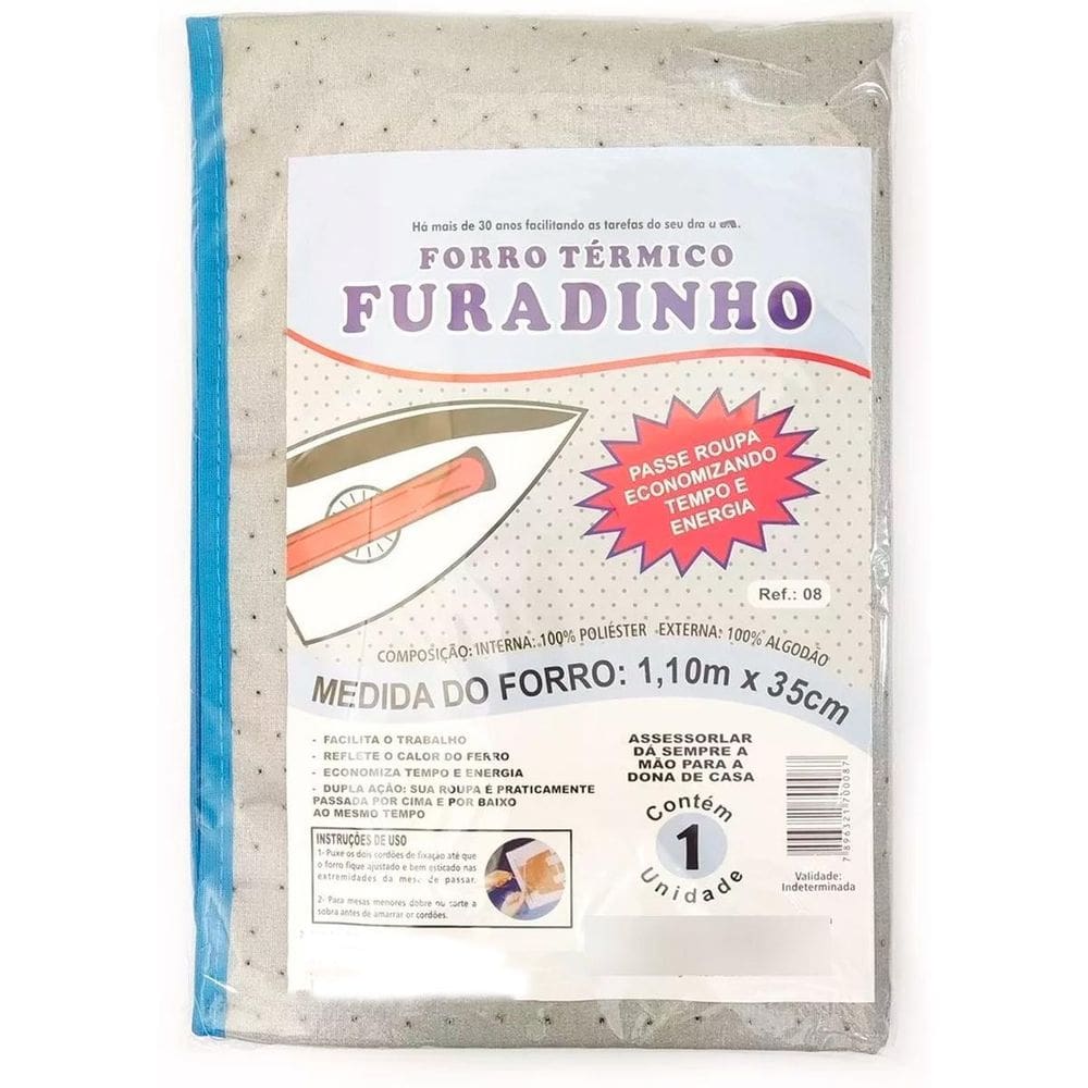 Forro Térmico Furadinho 1,10 X 35 Para Tábua De Passar Roupa
