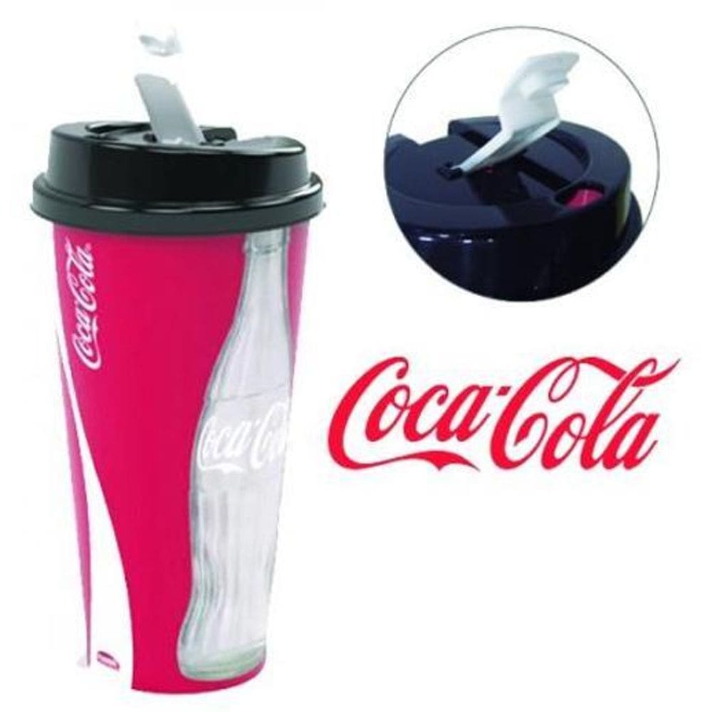 Copo Com Tampa Flip 700Ml Coca-Cola Plasutil