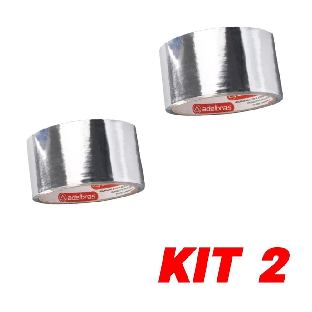 Kit 2 Fita Metalizada Ar Condicionado Manta Térmica 48Mmx40M