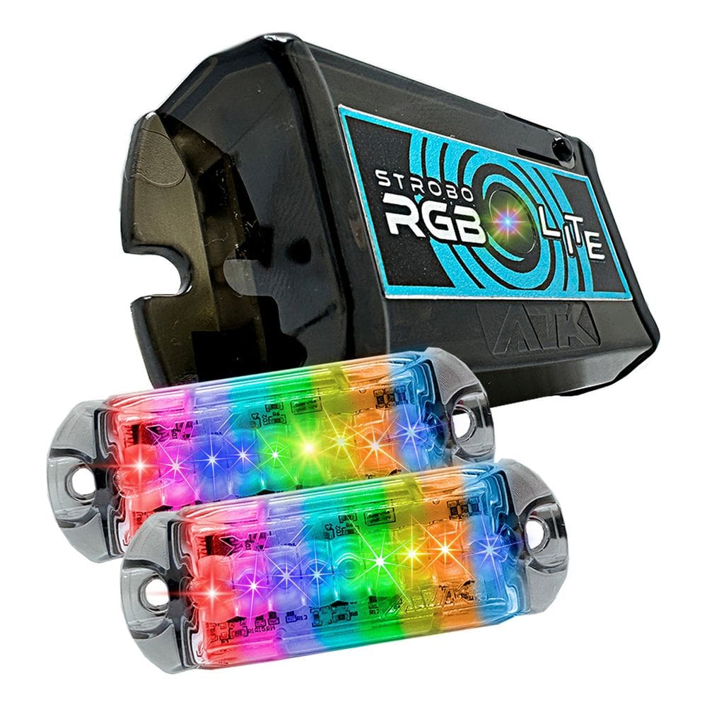 Kit Strobo Automotivo AJK Lite Rítmico + 2 Faróis RGB 3W