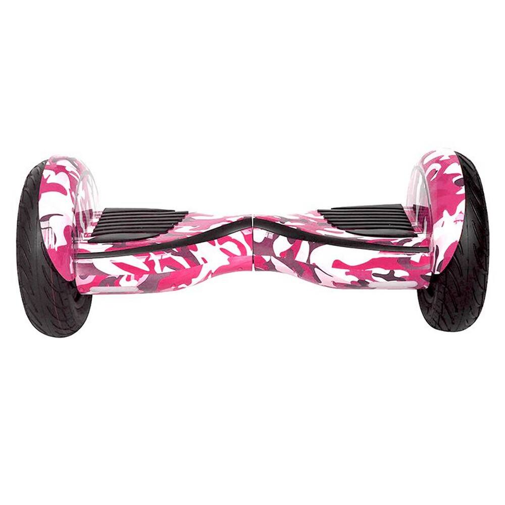 Hoverboard Skate Elétrico 10 Polegadas Rosa Camuflado Led Bluetooth Brinovar