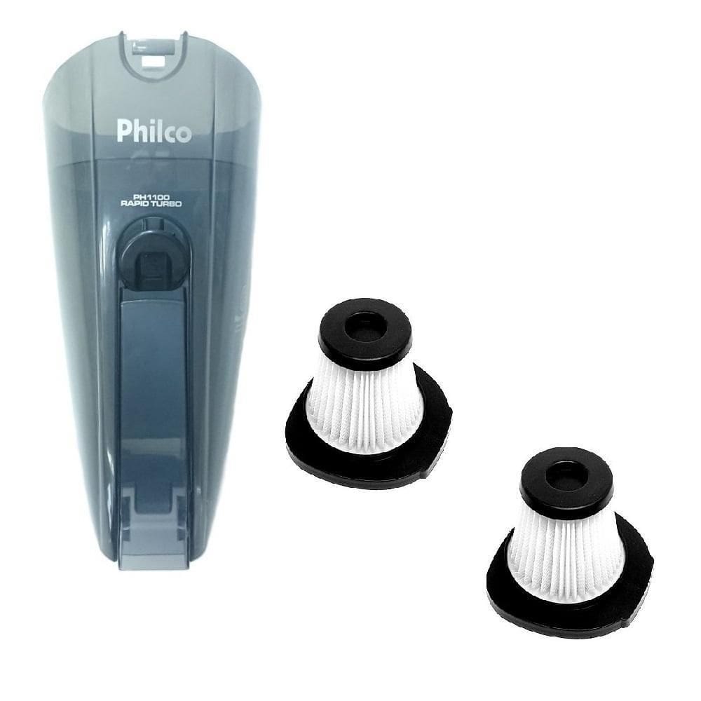 Kit Reservatório 02 Filtros Aspirador Philco Ph1100 Rapid