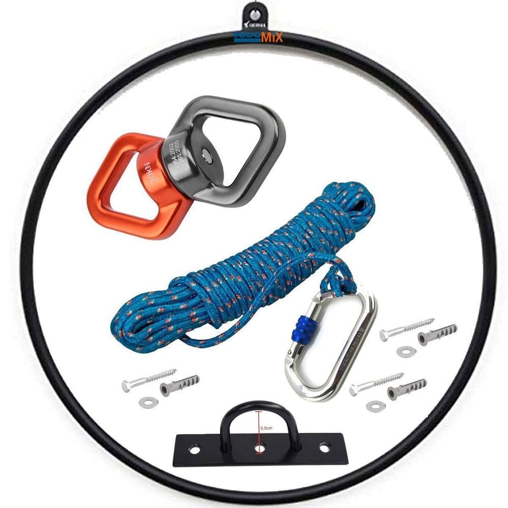 Kit Lira Acrobática Circense Cinza Metalica