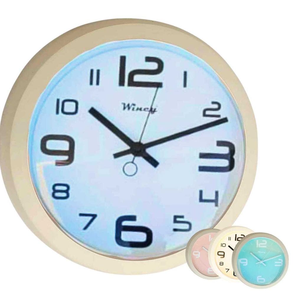 Relógio de Parede Wincy Redondo Pequeno Silecioso Decorativo Sala Casa Cozinha Escritório PDA02068
