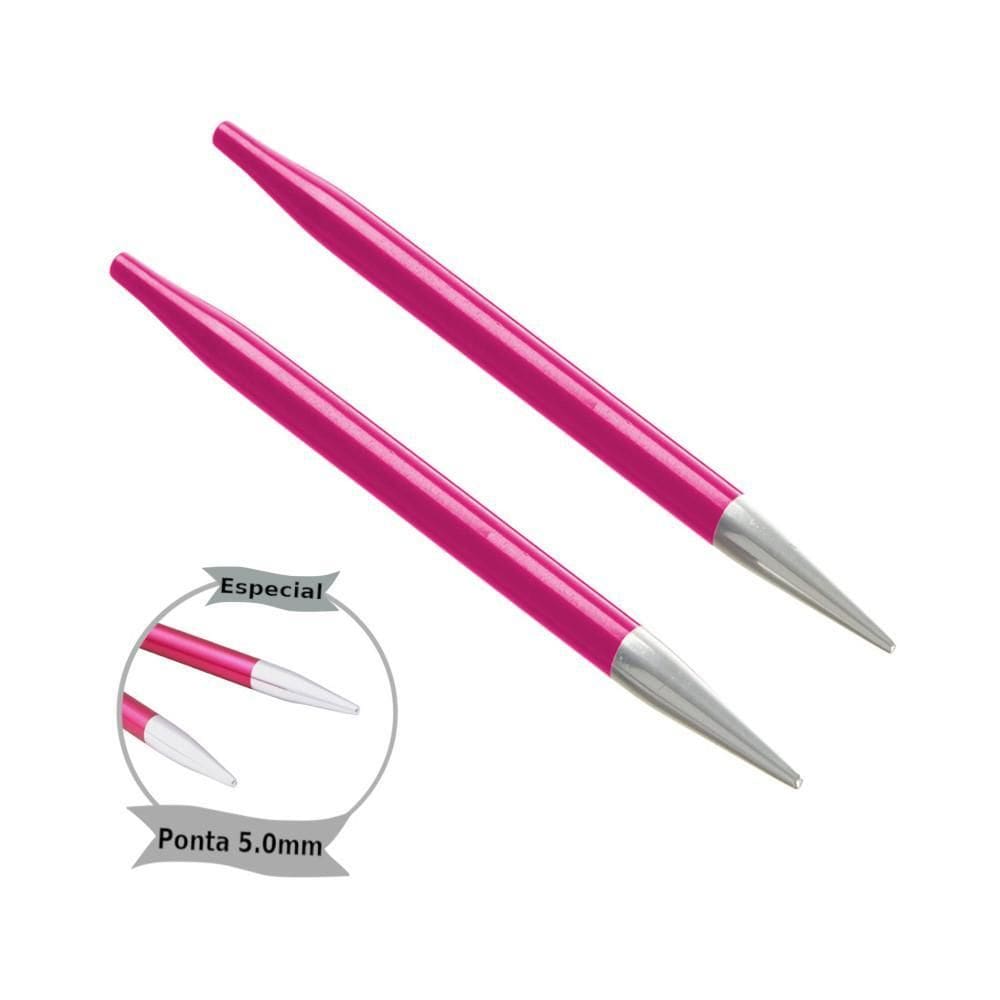 Par De Agulhas Intercambiáveis Knitpro Zing Especial 5.0Mm