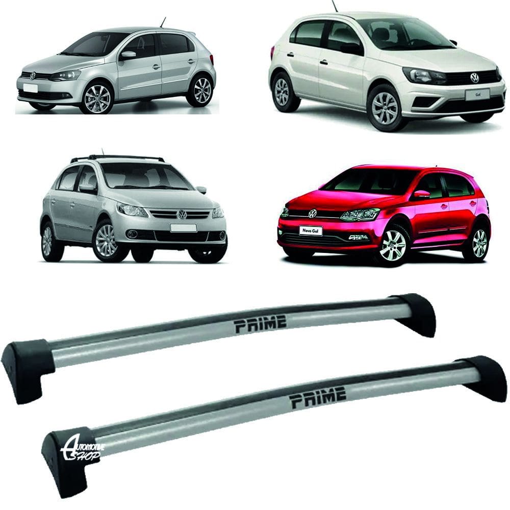 Rack Teto Aluminio Prime VW Gol G5 G6 G7 G8 Prata PR021
