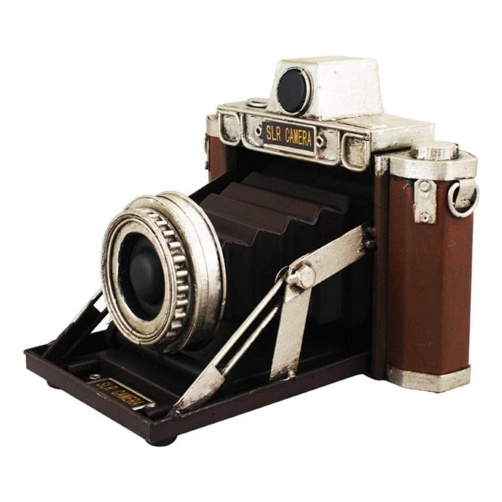 Enfeite Retrô Câmera Fotográfica Antiga Decoração -18cm