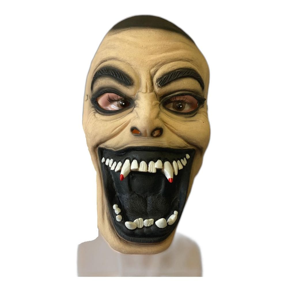 Máscara Vampiro Raivoso Látex C/Elástico Halloween Fantasia