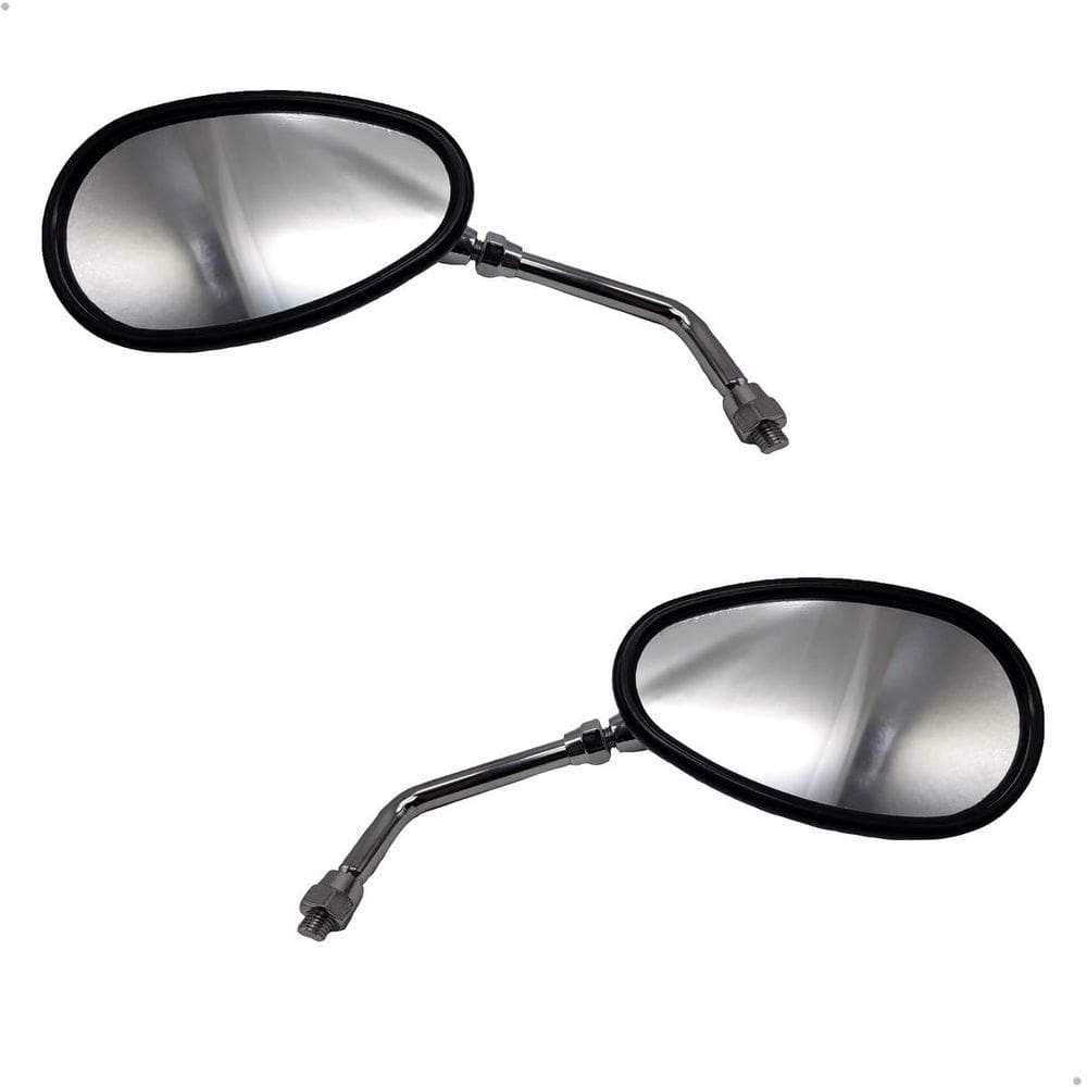 Par Espelho Retrovisor Gvs Cromado Lente Plana Mirage 150