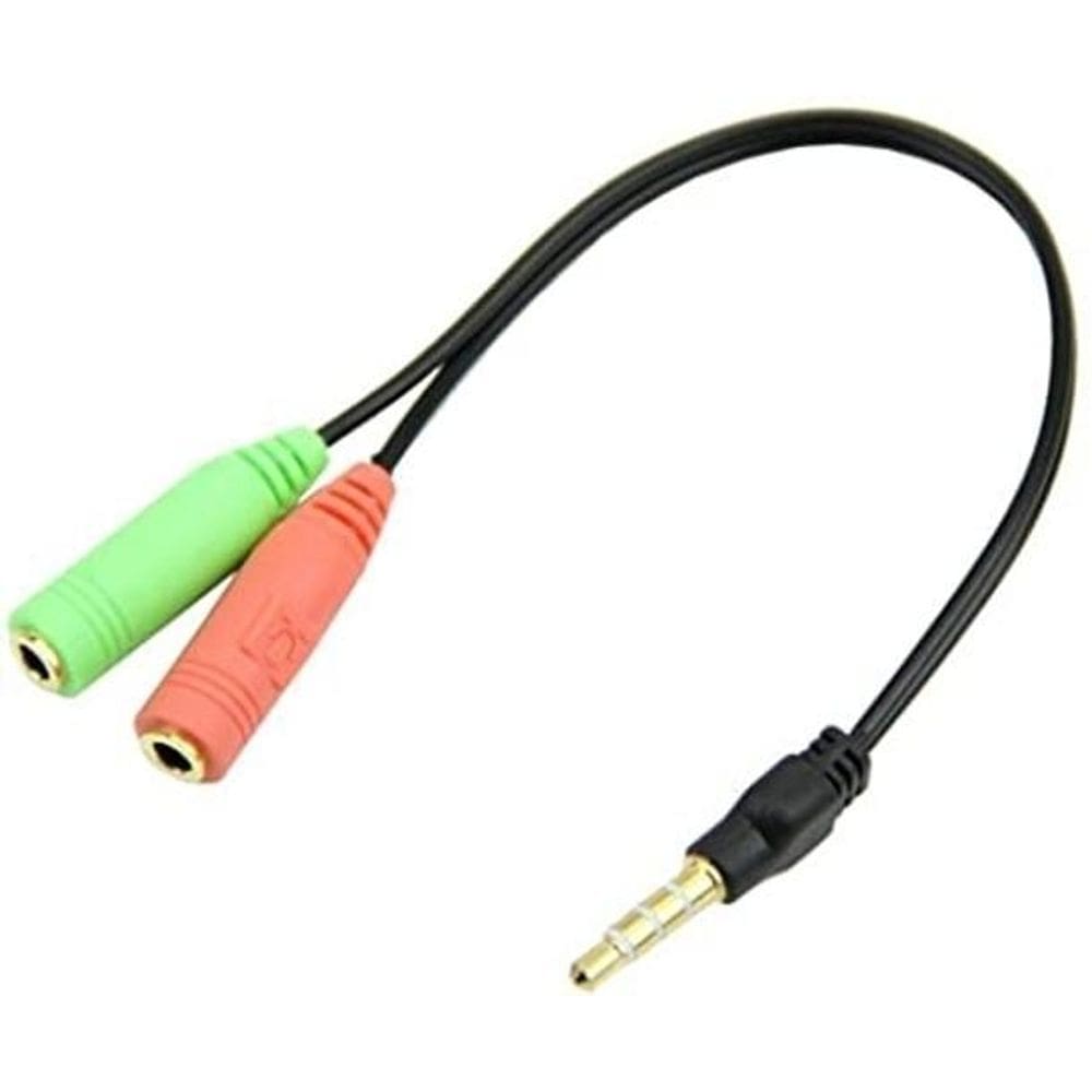 Cabo Adaptador De Fone 1 Entrada 2 Saidas
