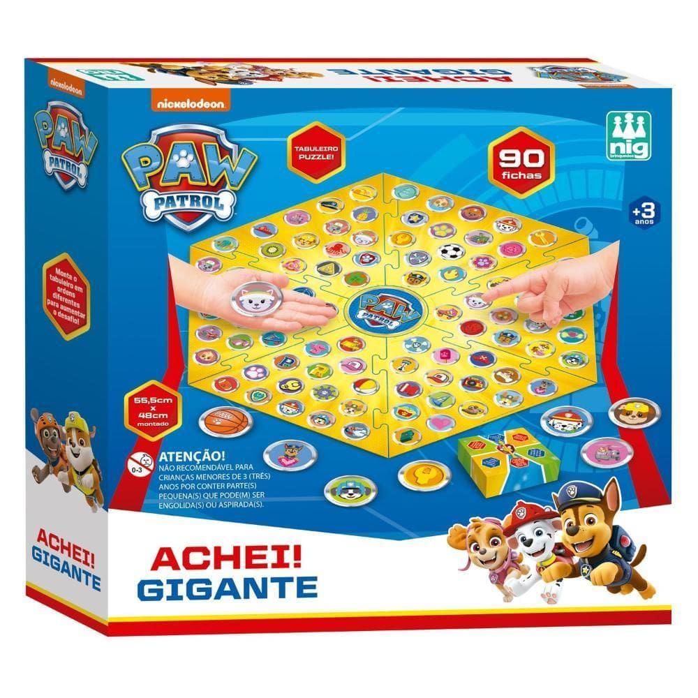 Jogo Achei Gigante Patrulha Canina - Nig