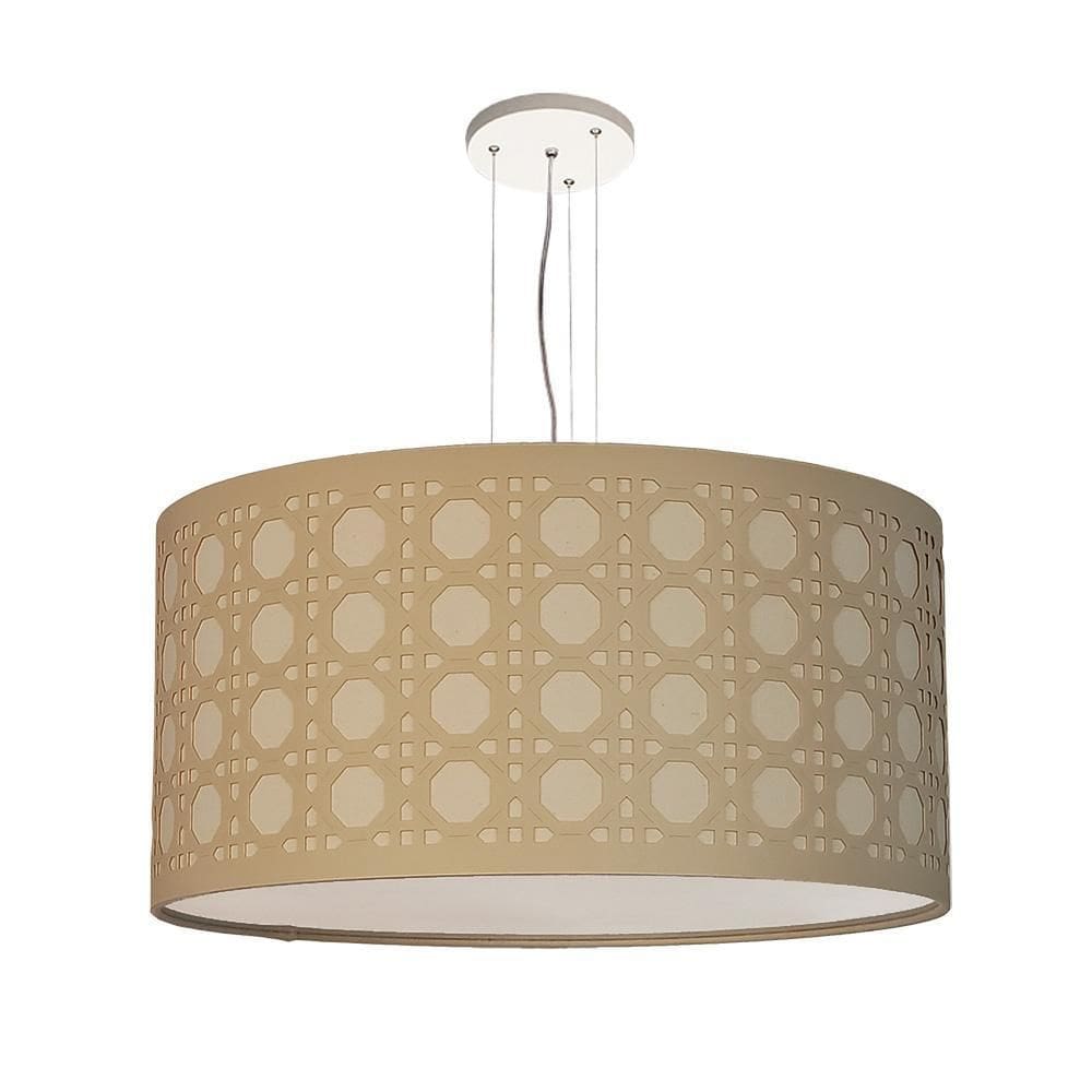 Luminária De Teto Pendente Palha 50X25 Cru